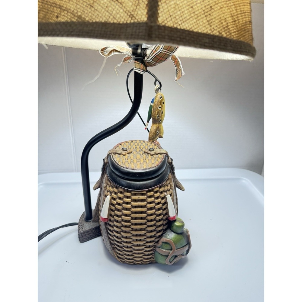 BLACK FOREST DECOR Fishing Creel Accent Lamp - Rustic Lodge Table Lamp 2016 - Picture 8 of 16